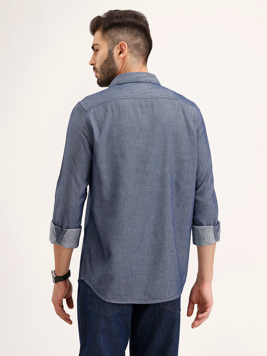 Solid Regular Fit Shirt | Blue