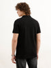 Slim Fit Colour Blocked Polo T-Shirt | Black