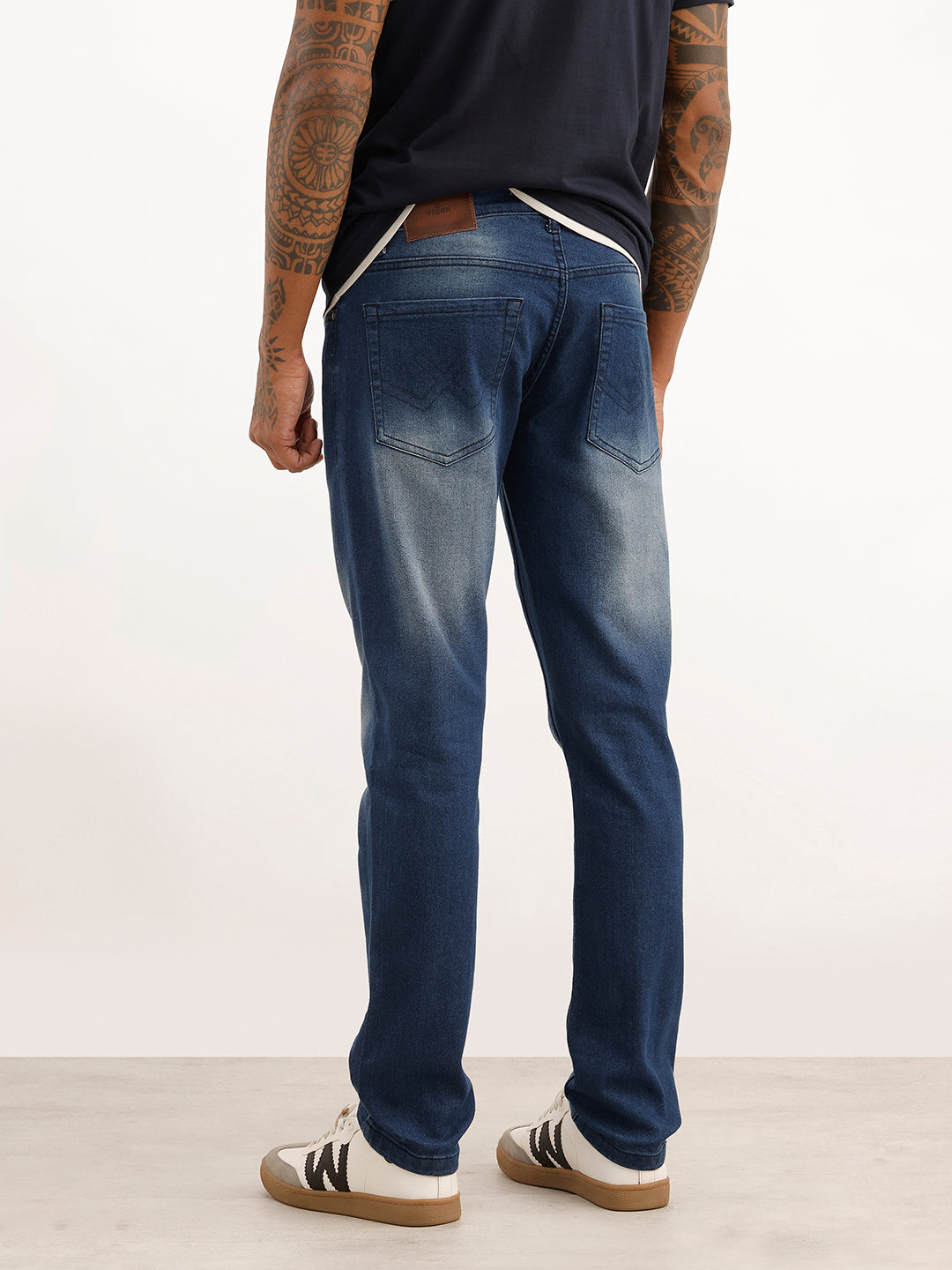 Washed Slim Fit Denim Jeans | Blue | WJN100SL7608W