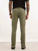 Solid Slim Fit Cotton Trouser | Olive