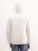 Solid Regular Fit Hooded Puffer Jacket | White