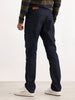 Solid Straight Fit Denim Cargo | Dark Blue