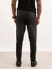 Faded Skinny Crop Fit Denim Jeans | Black