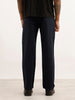 Solid Loose Fit Trouser | Navy Blue