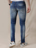 Acid Washed Tapered Fit Jeans