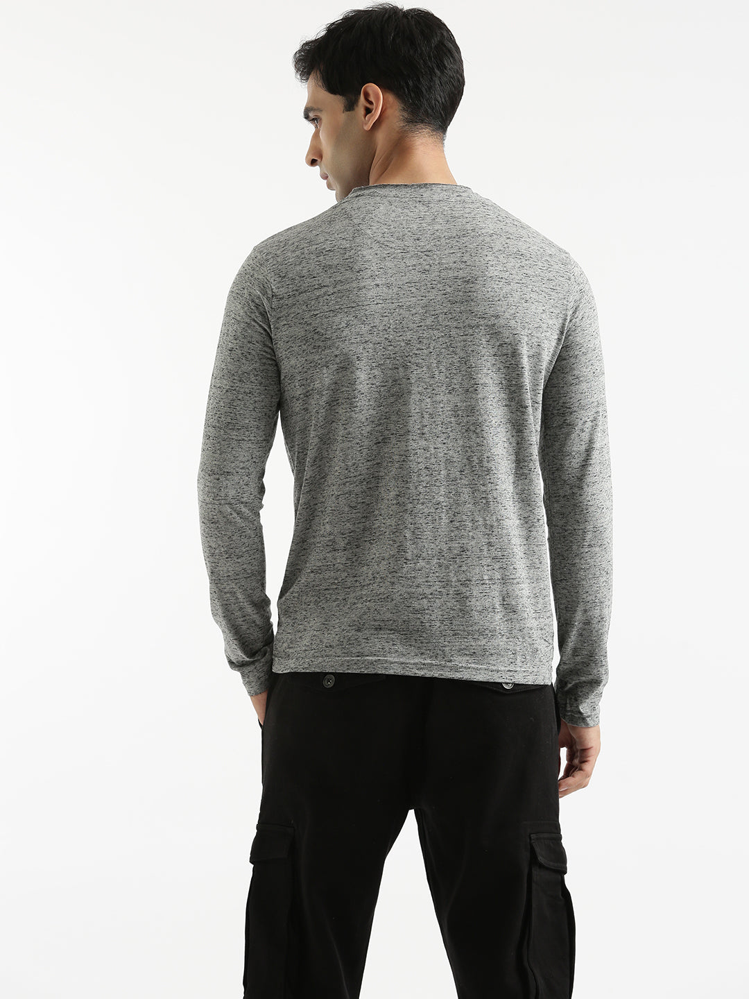 Abstract Melange Grey T-Shirt