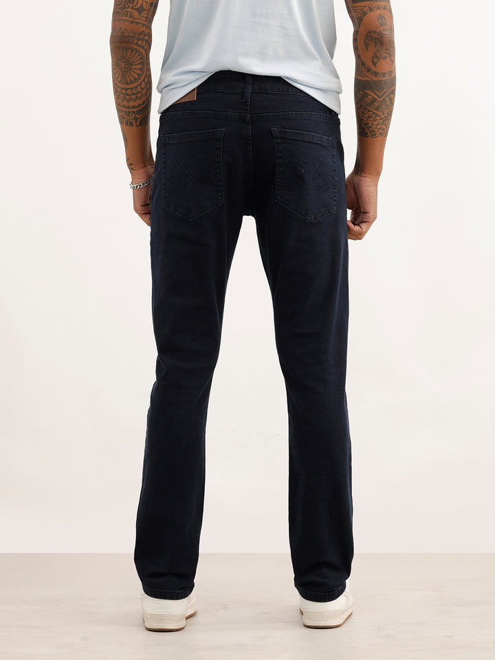 Solid Slim Fit Denim Jeans | Dark Blue