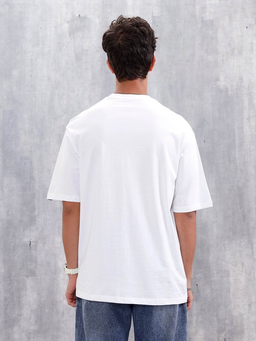 Casual Men Tee With Graphic | White