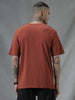 Textured Rust Crew Neck T-Shirt