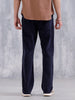 Wales Corduroy Straight Fit Trouser  | Navy Blue