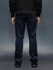 Men's casual straight fit trousers | Navy Blue