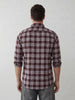 Refined Checks Slim fit Signature Embroidery shirt | Brown
