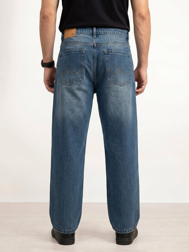 Loose Fit Denim Jeans | Blue