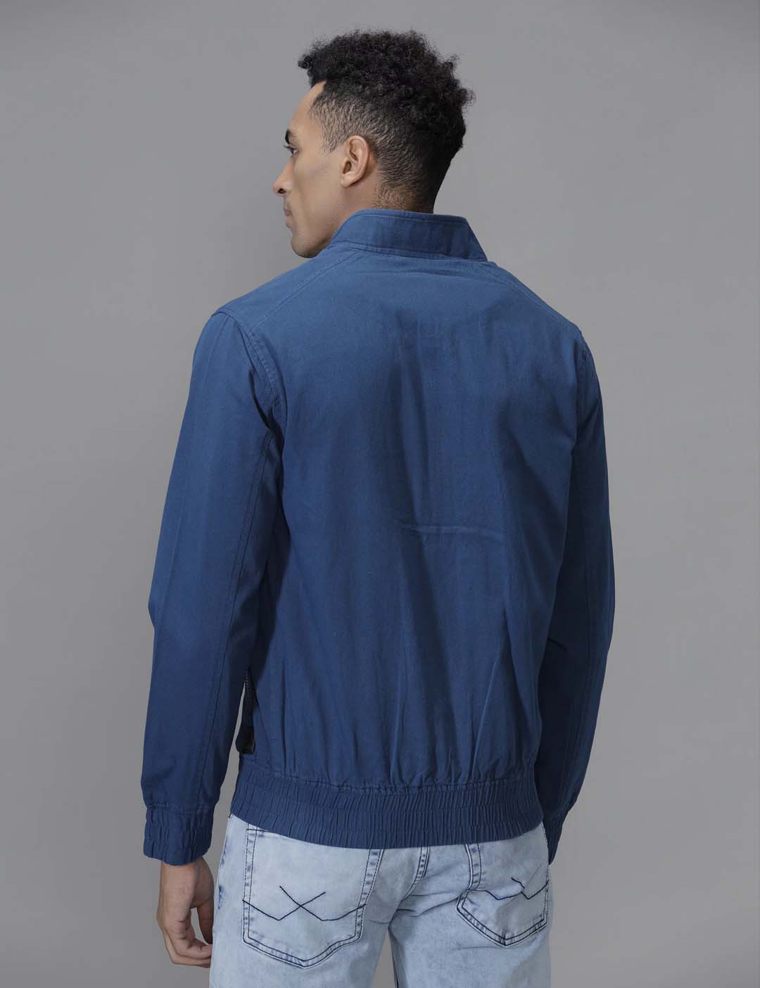 Blue Sway High Neck Jacket