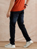 Solid Heavy Fade Slim Tapered Fit Jeans | Dark Blue