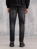 Vintage Washed Distressed Jeans I Black