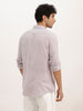 Slim Fit Striped Full Sleeve Shirt | Purple