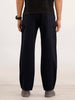 Loose Fit 100% Cotton Trouser | Navy Blue