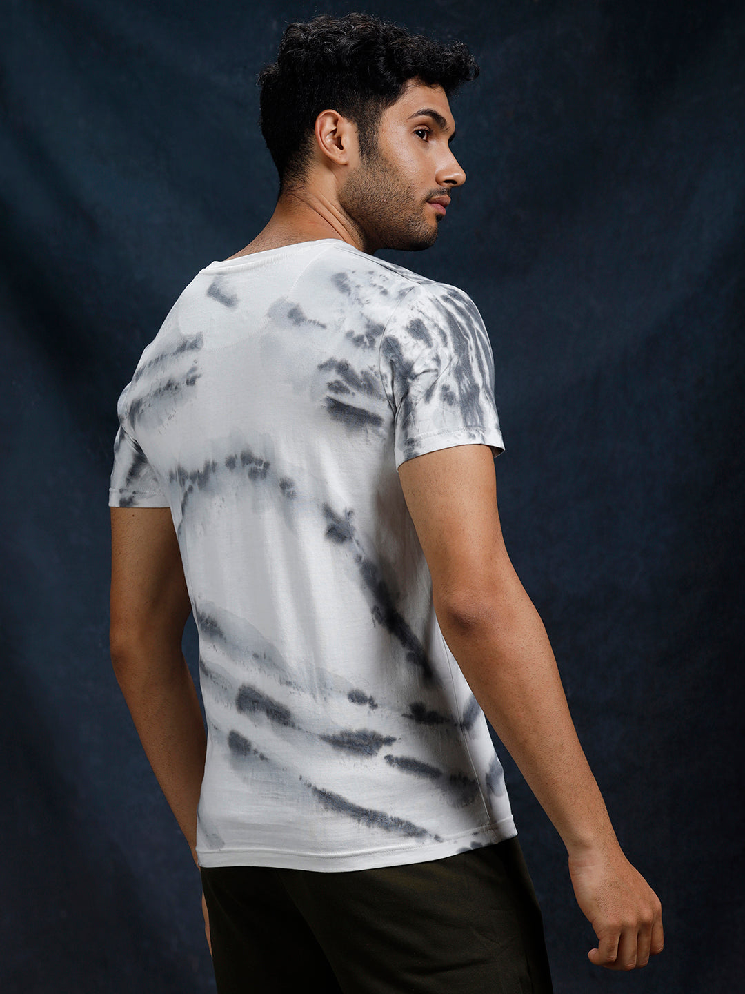 White Tie Dye Design T-Shirt