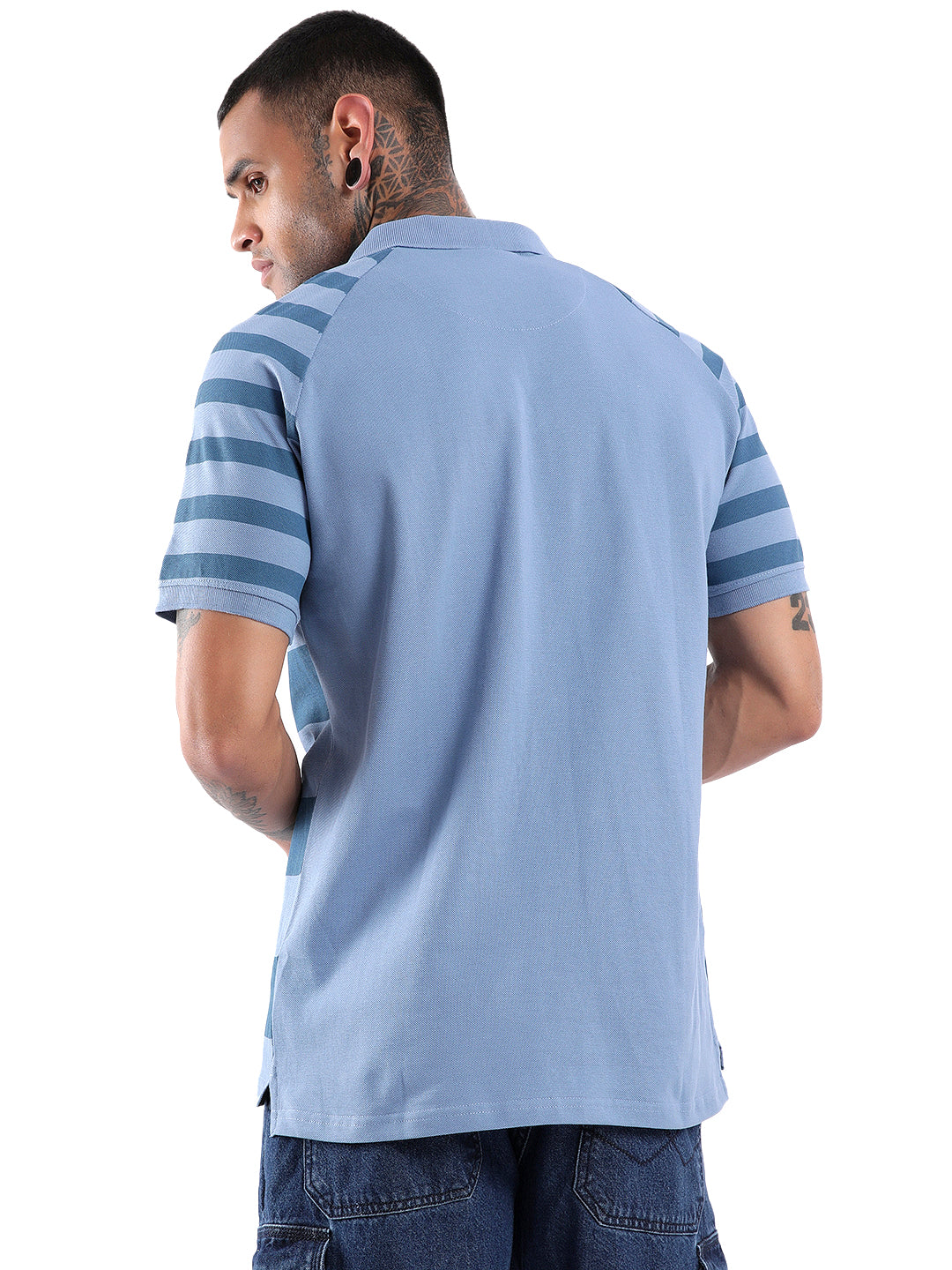 Blended Stripes Blue T-Shirt