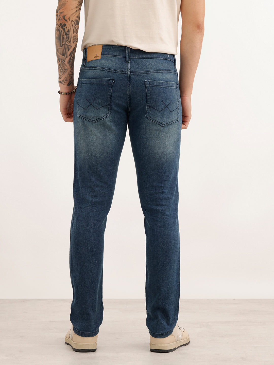 Faded Slim Fit Denim Jeans | Dark Blue | WVJN2743F