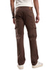 Brown Straight Fit Cargo Trousers