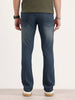 Straight Fit Faded Denim Jeans | Blue