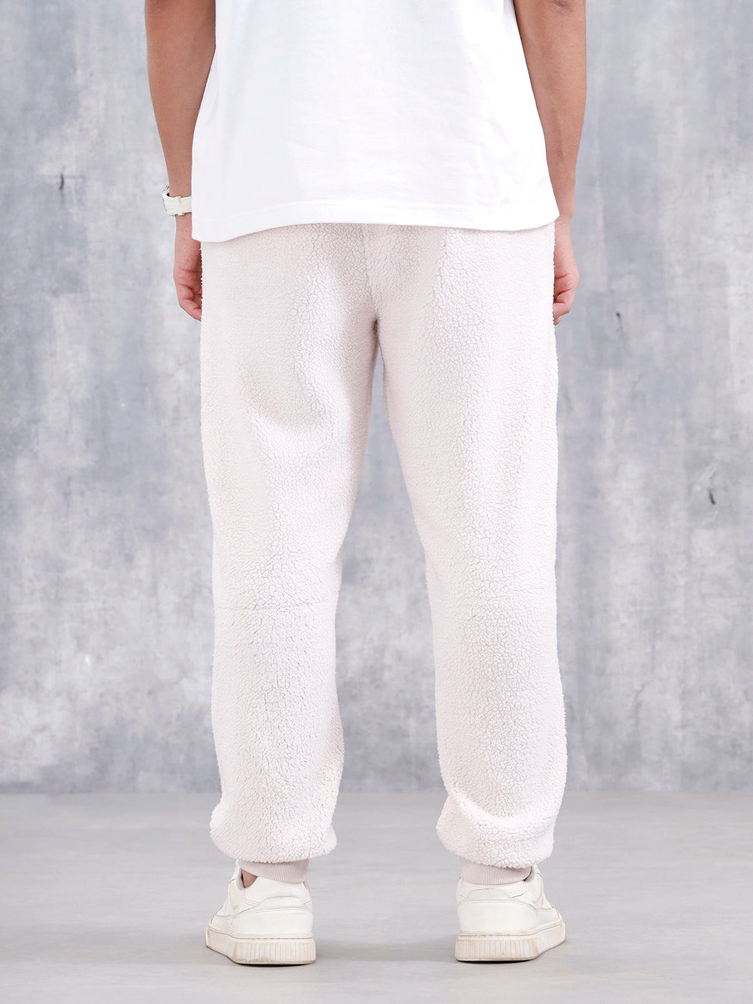 Comfort Fit Men'S Sherpa Joggers | Beige