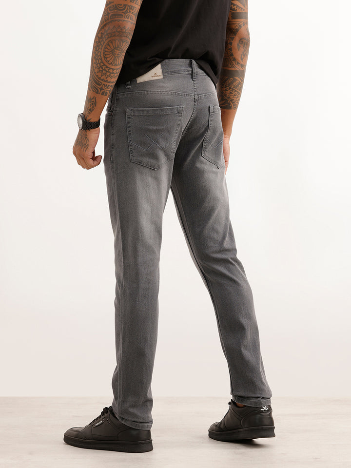 Faded Slim Fit Denim Jeans | Grey