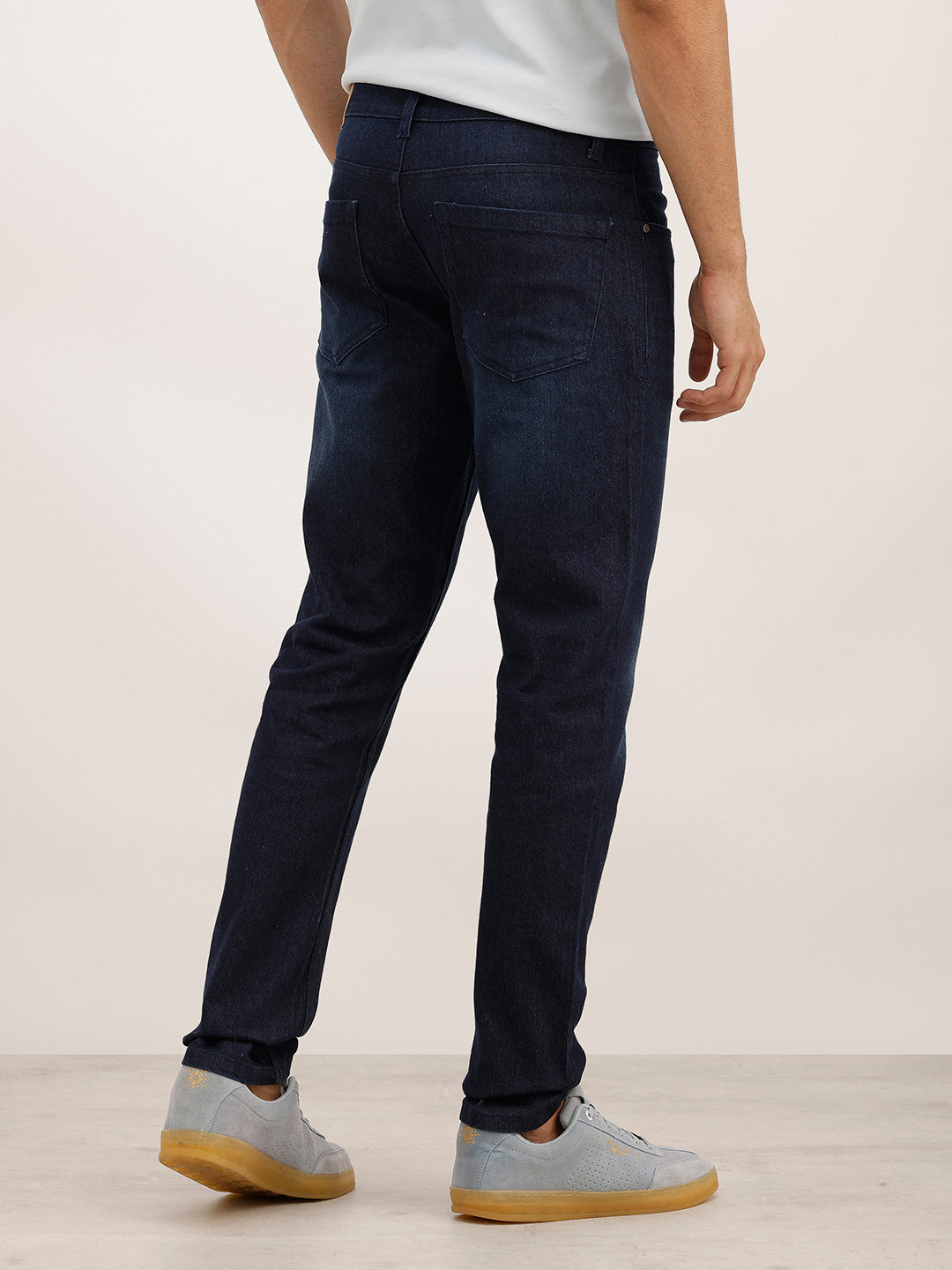 Washed Slim Fit Denim Jeans | Dark Blue