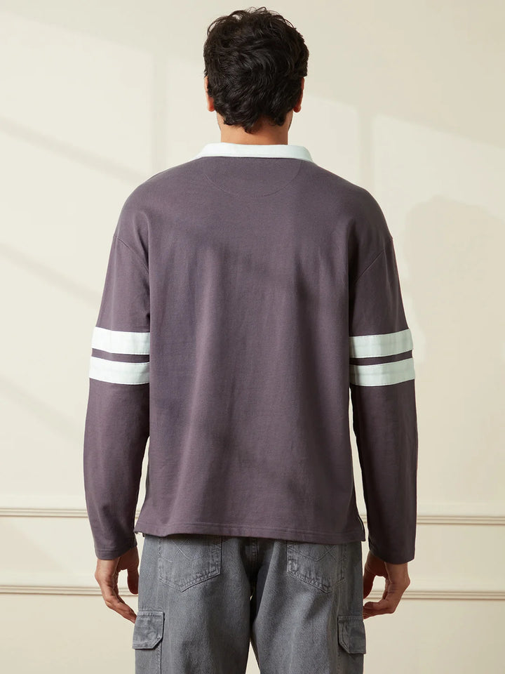 Heavy GSM Varsity Polo T-Shirt | Purple