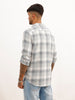 Slim Fit Checkered Full Sleeve Shirt | Blue
