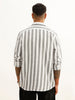 Slim Fit Full Sleeve Striped Shirt | Black