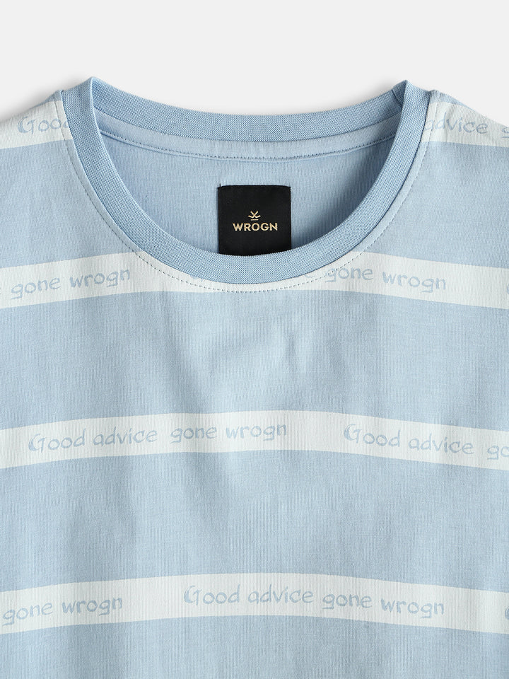 Casual Stripes AOP T-Shirt | Light Blue