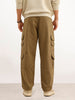 Solid Loose Fit Cargo Trouser | Olive | WTR0100LS5118W