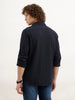 Slim Fit Double Pocket Shirt | Dark Blue