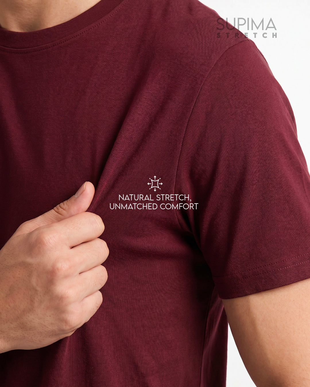 Essential Supima Crew Neck T-Shirt | Essential | Wine