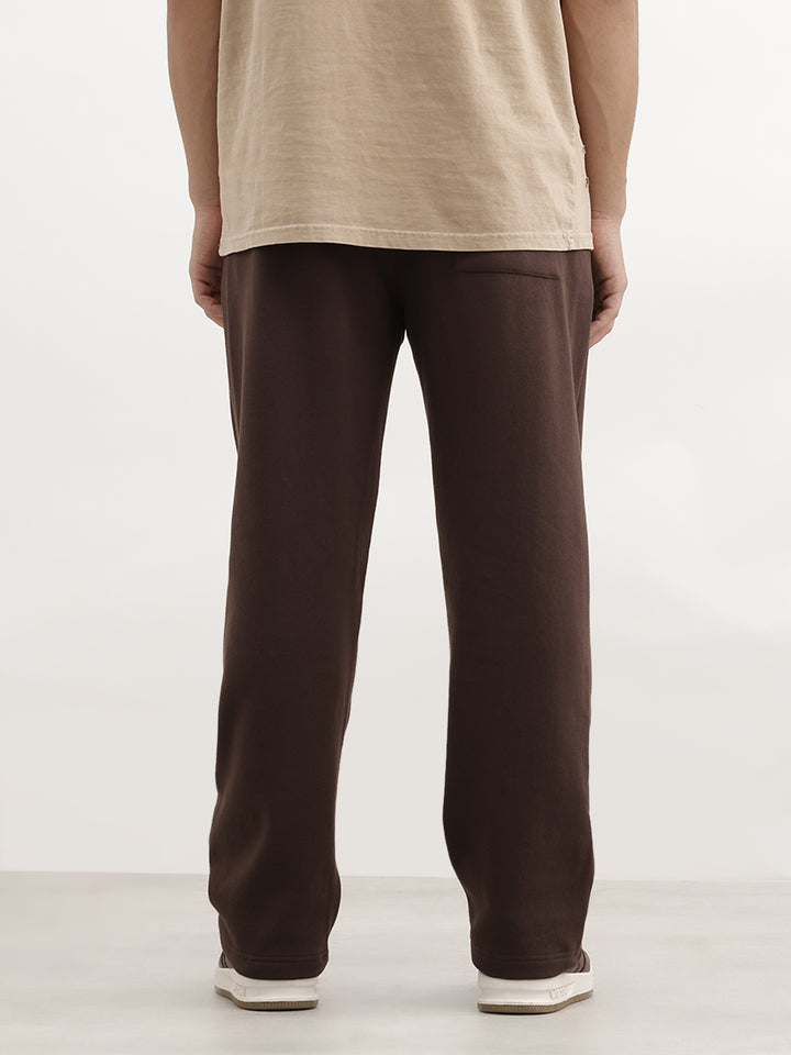 Classic Placement Printed Jogger | Brown