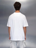 Men's casual graphic print oversize t-shirt  | White
