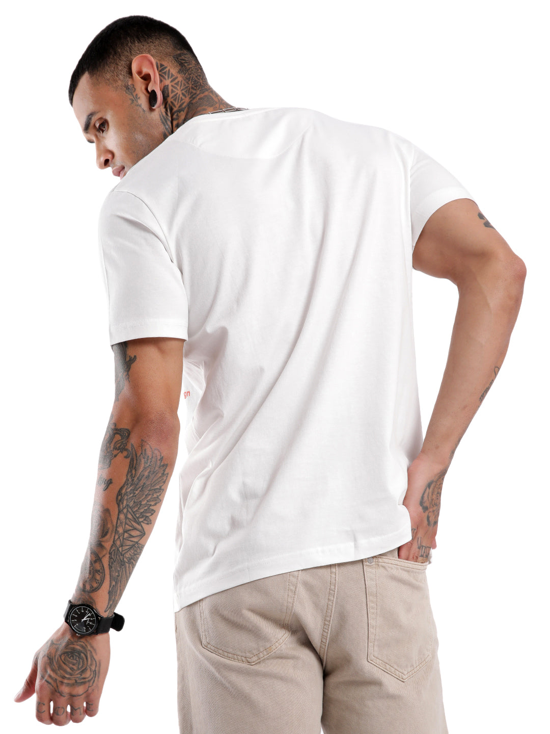 White Slim Fit Crew Neck T-Shirt