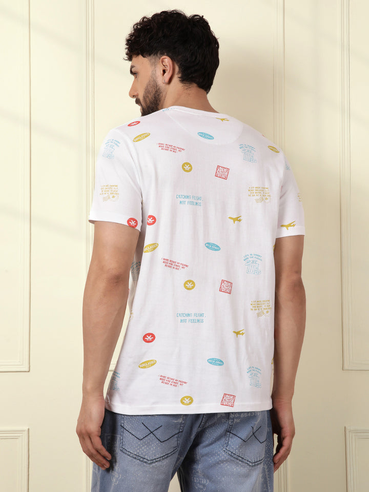 Travel Tags AOP T-Shirt