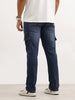 Classic Straight Fit Cargo Jeans | Light Blue