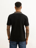 Classic Contrast Collar Polo T-Shirt | Black