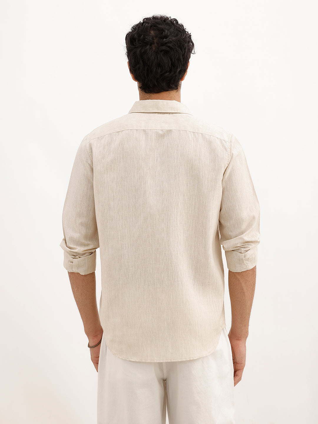 Solid Full Sleeve Shirt | Khaki