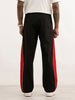 Classic Side Stripe Loose Fit Track Pant | Black