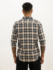 Slim Fit Checkered Full Sleeve Shirt | Black