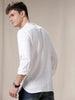 Mandarin Neckline White Shirt