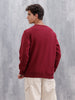 Wrogn Graphic Printed Comfort Fit Sweatshirt | Maroon