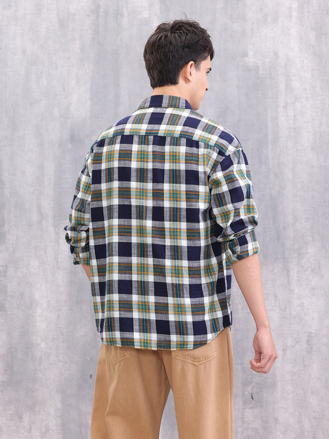 Textured Checkered Shirt | Green