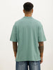 Solid Oversized Polo T-Shirt | Green